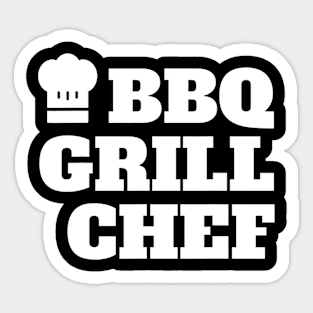 BBQ Grill Chef Funny Barbecue Cook Hat Sticker